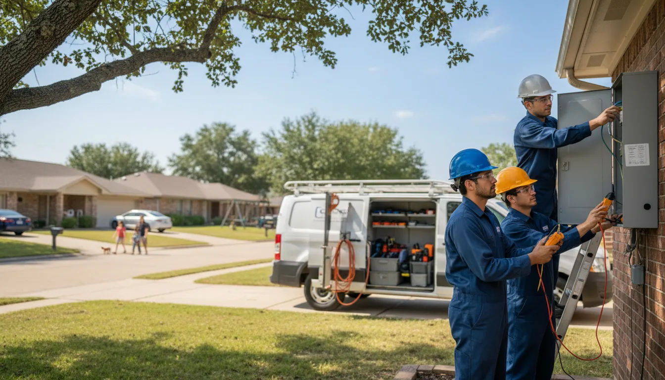 Certified electrician providing emergency electrical services in Moorland, IA